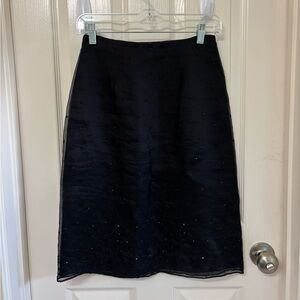 Rebecca Taylor Black Silk Skirt